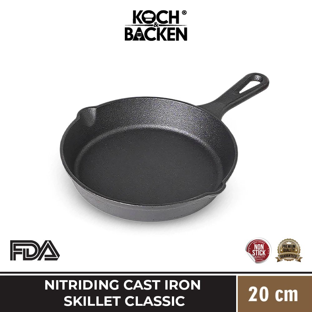Cast Iron Skillet Clasic Preseasoned 20cm