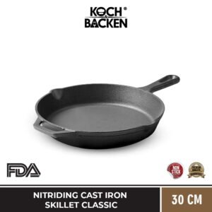 Cast Iron Skillet Clasic Preseasoned 30cm