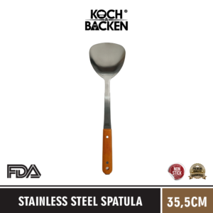 KOCH&BACKEN Stainless Steel Utensil Rosewood Anti-scalding 35,5cm - Spatula Sutil Stainless 304 Tebal Sodet Gagang Kayu