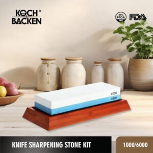 KOCH&BACKEN Batu Asah Pisau Whetstone Knife Sharpener Grit 1000/6000