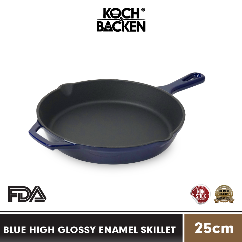 Blue HIGH GLOSSY ENAMEL SKILLET