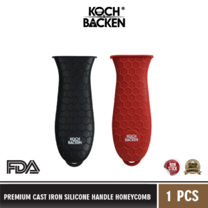 KOCH&BACKEN Cast Iron Silicone Handle Honeycomb - Pegangan Panci Skillet Cast Iron Anti Panas Silikon Anti Slip